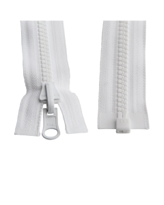Cremallera divisible YKK divisible blanca malla 8mm