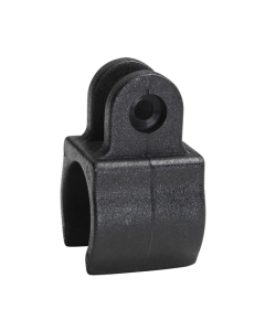 Black nylon mounting clip for tube