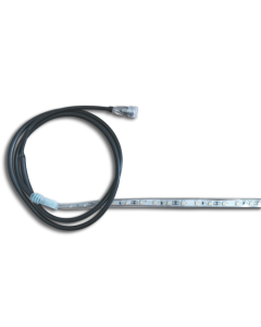 1,0 m STRIP led impermeable, luz cálida + 1 m cable y conector IP hembra